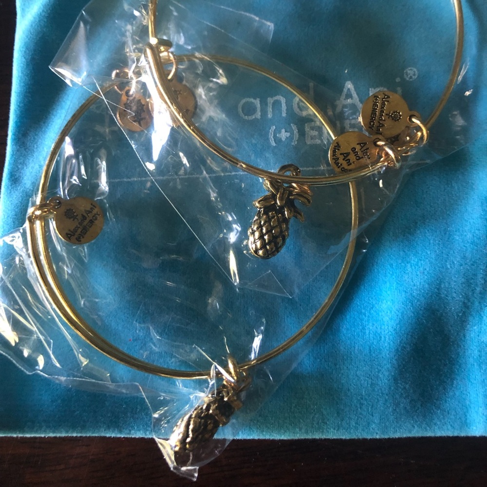Alex and Ani Pineapple bracelet bundle